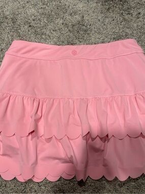 Lilly Pulitzer Bubblegum Pink Scalloped Tier Mini Skirt